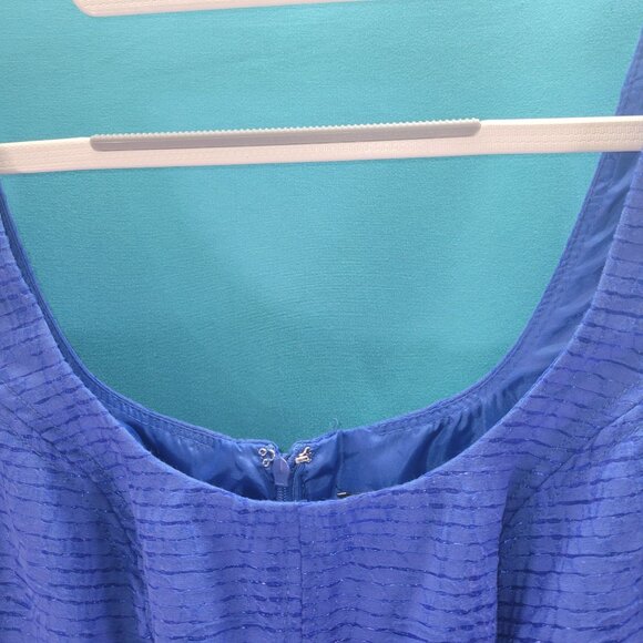 Nine West Womens Sleeveless Textured Blue Dress Size 6 - Picture 6 of 12